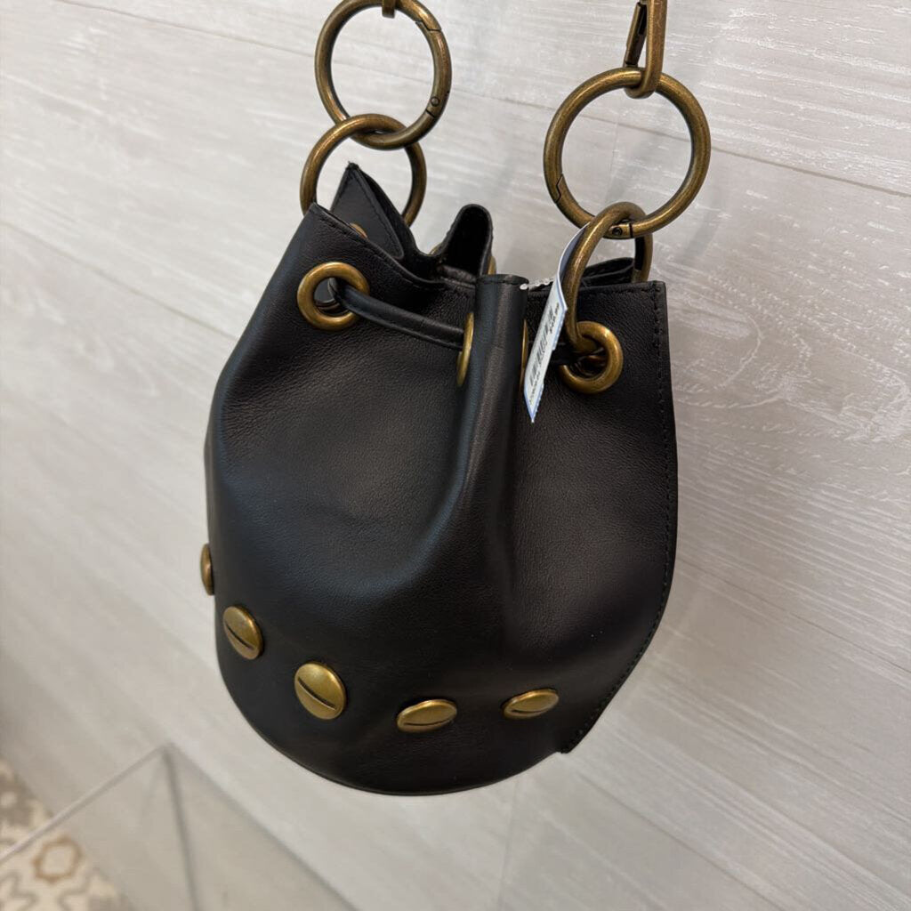 Valentina Fiore Leather Bucket Bag