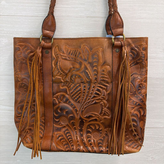 Patricia Nash Rena Burnished Tooled Leather Tote
