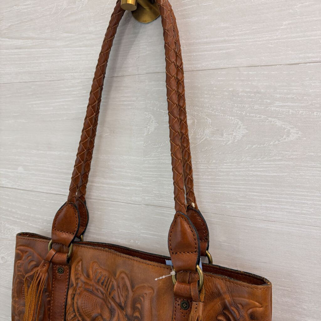 Patricia Nash Rena Burnished Tooled Leather Tote
