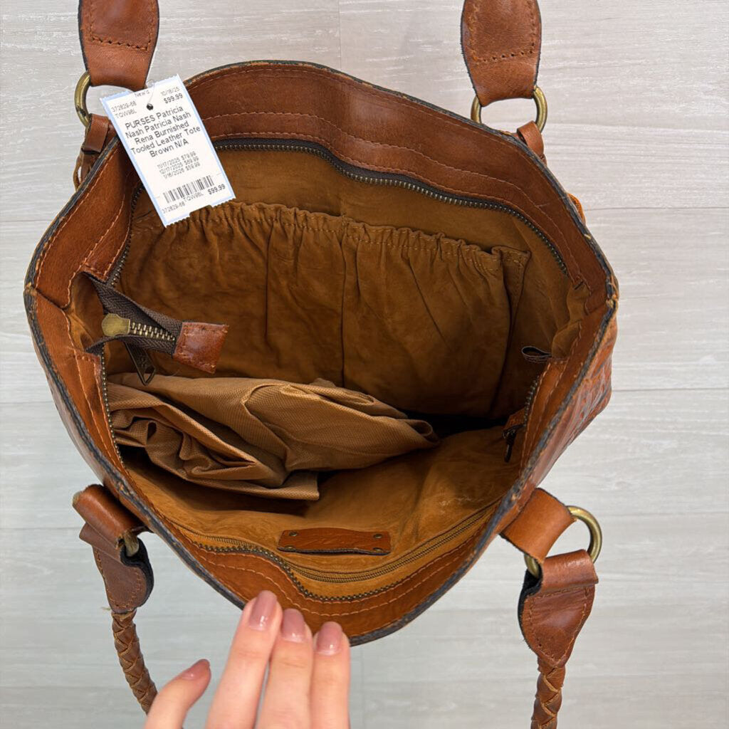 Patricia Nash Rena Burnished Tooled Leather Tote