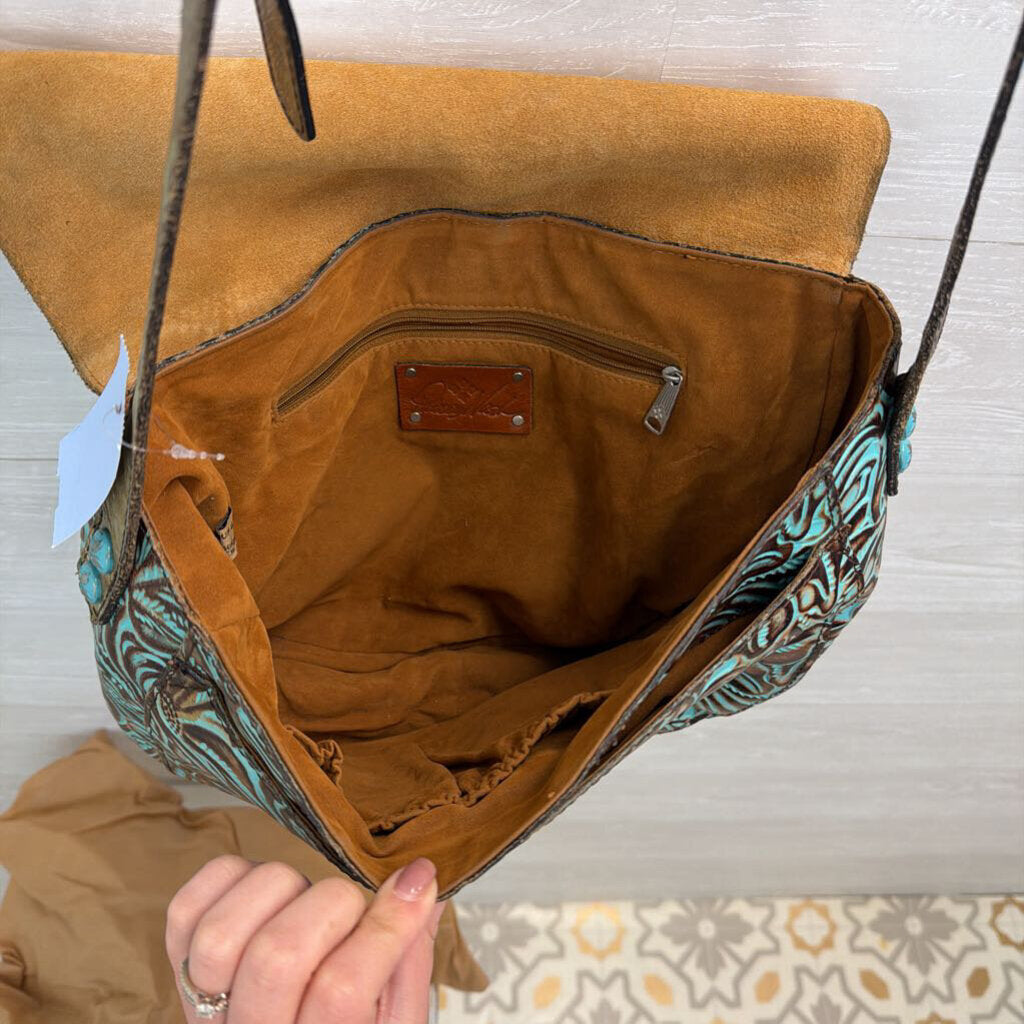 Patricia Nash Rosolini Leather Saddle Bag