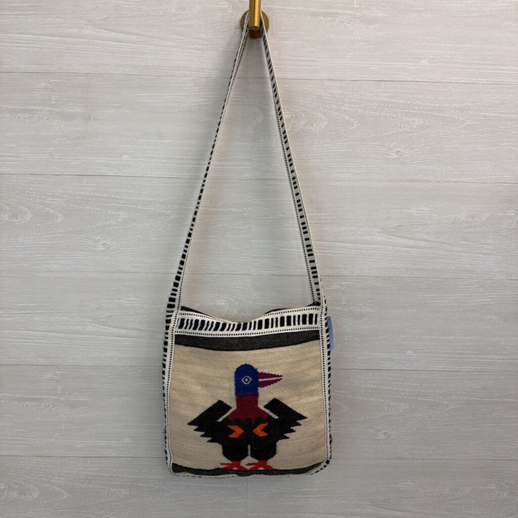 Woven Bird Design Purse