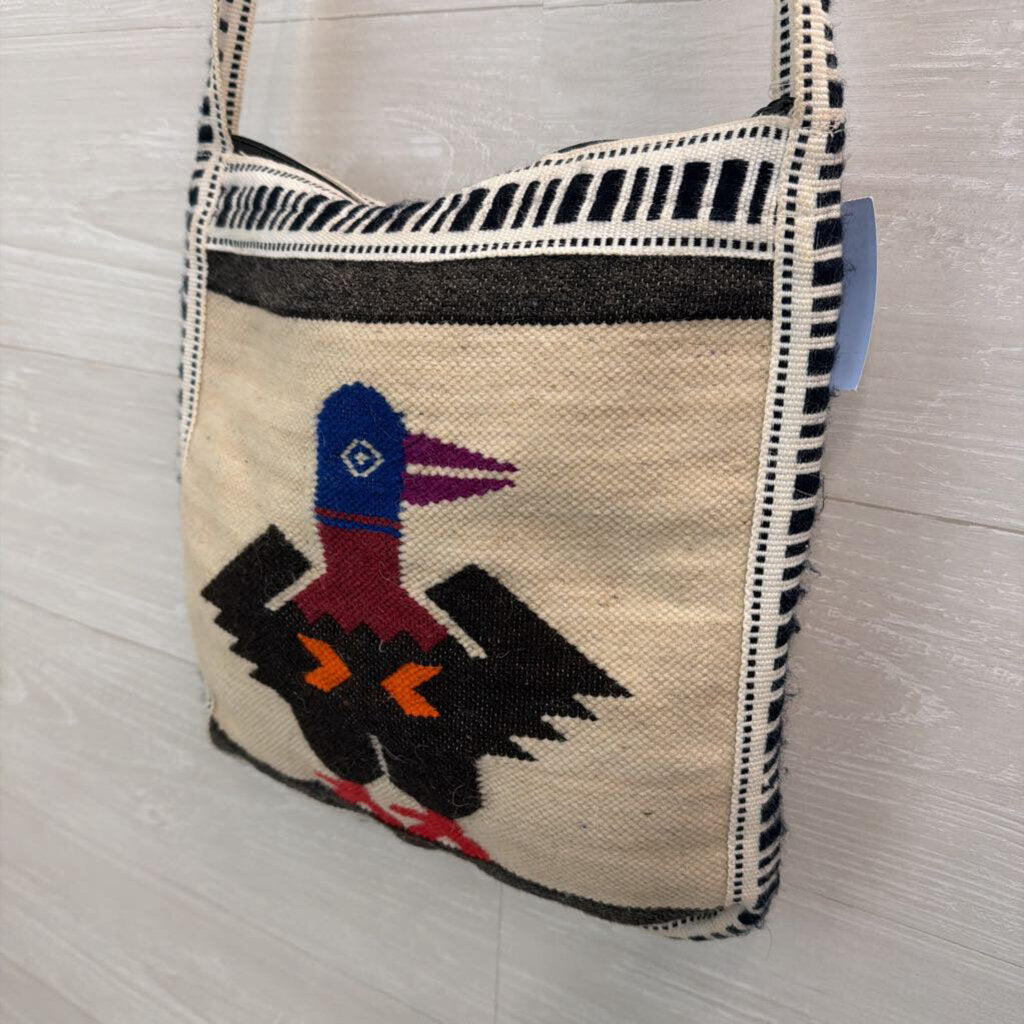 Woven Bird Design Purse