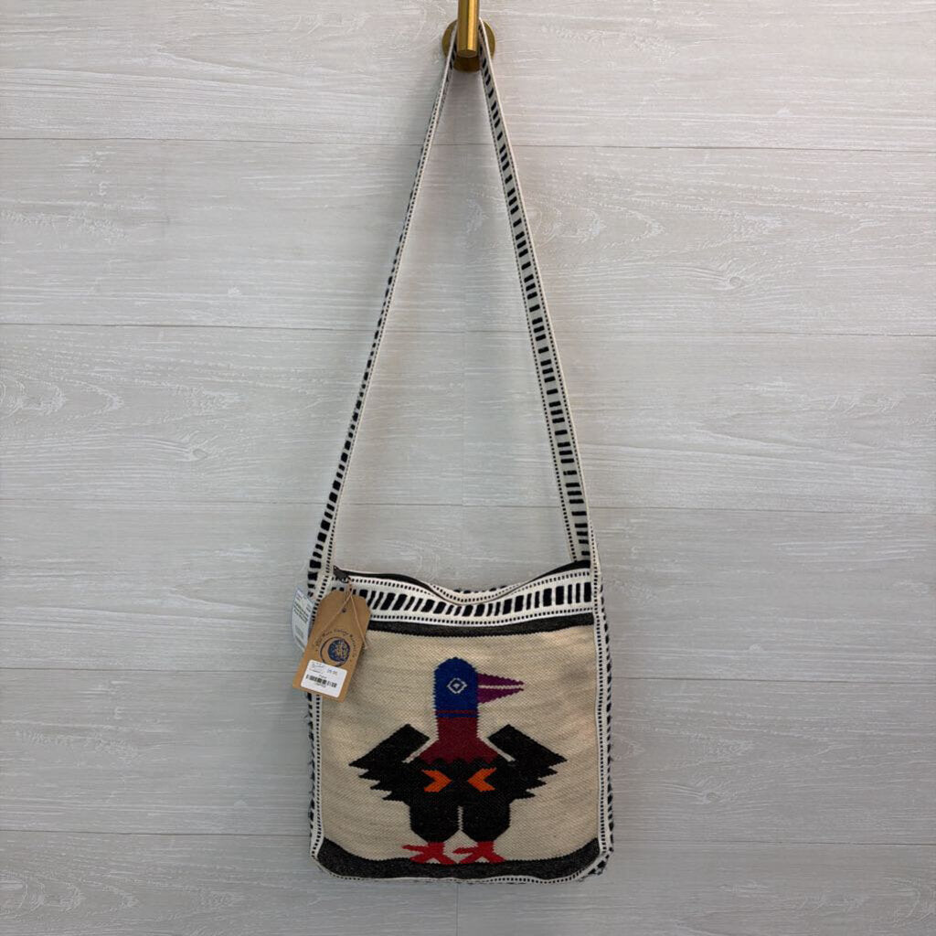 Woven Bird Design Purse