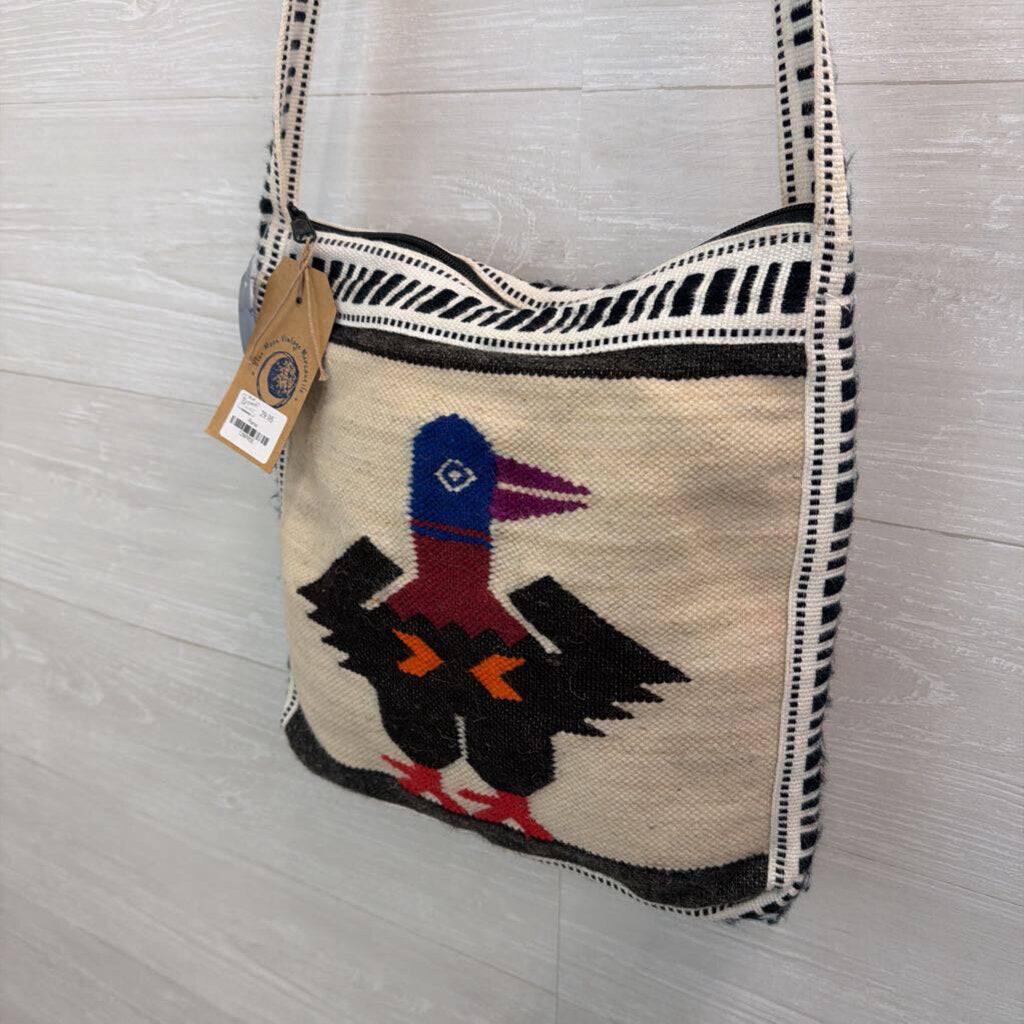 Woven Bird Design Purse