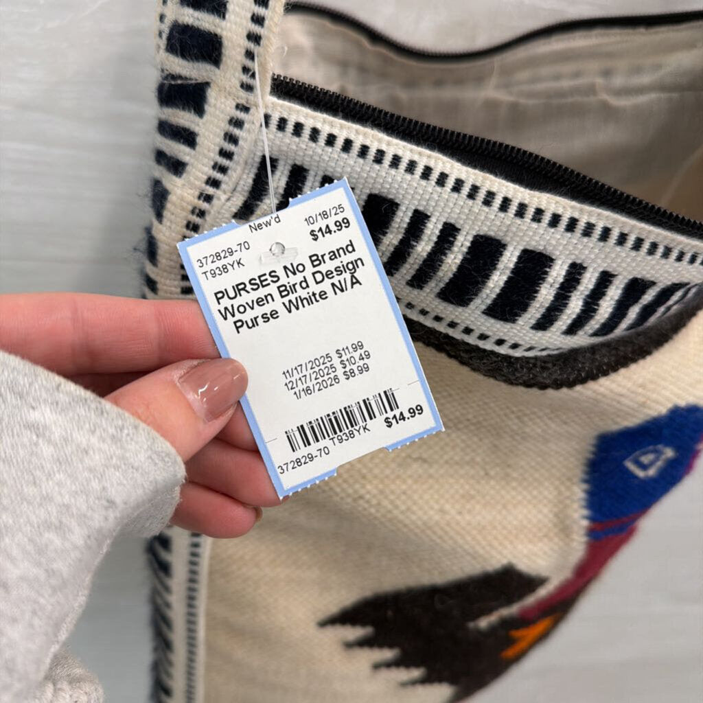 Woven Bird Design Purse