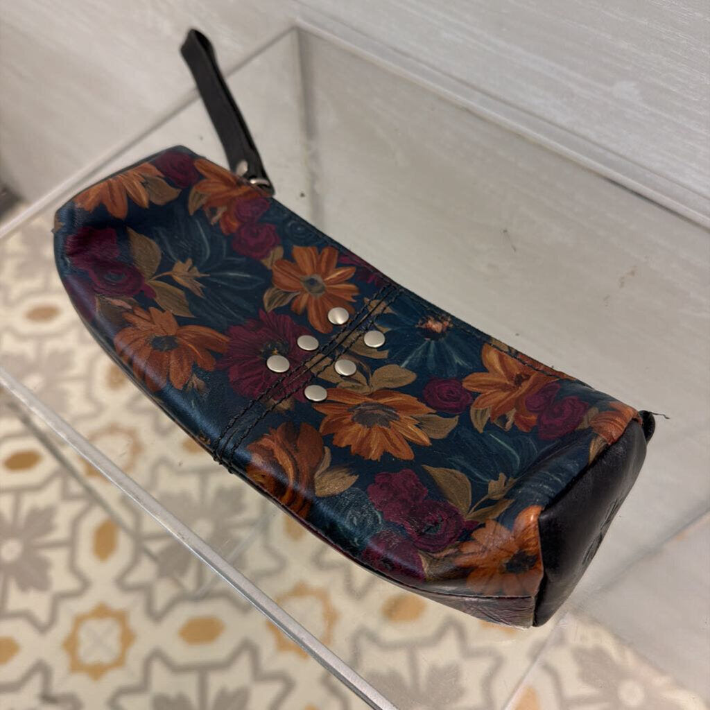 Patricia Nash Leather Floral Wristlet