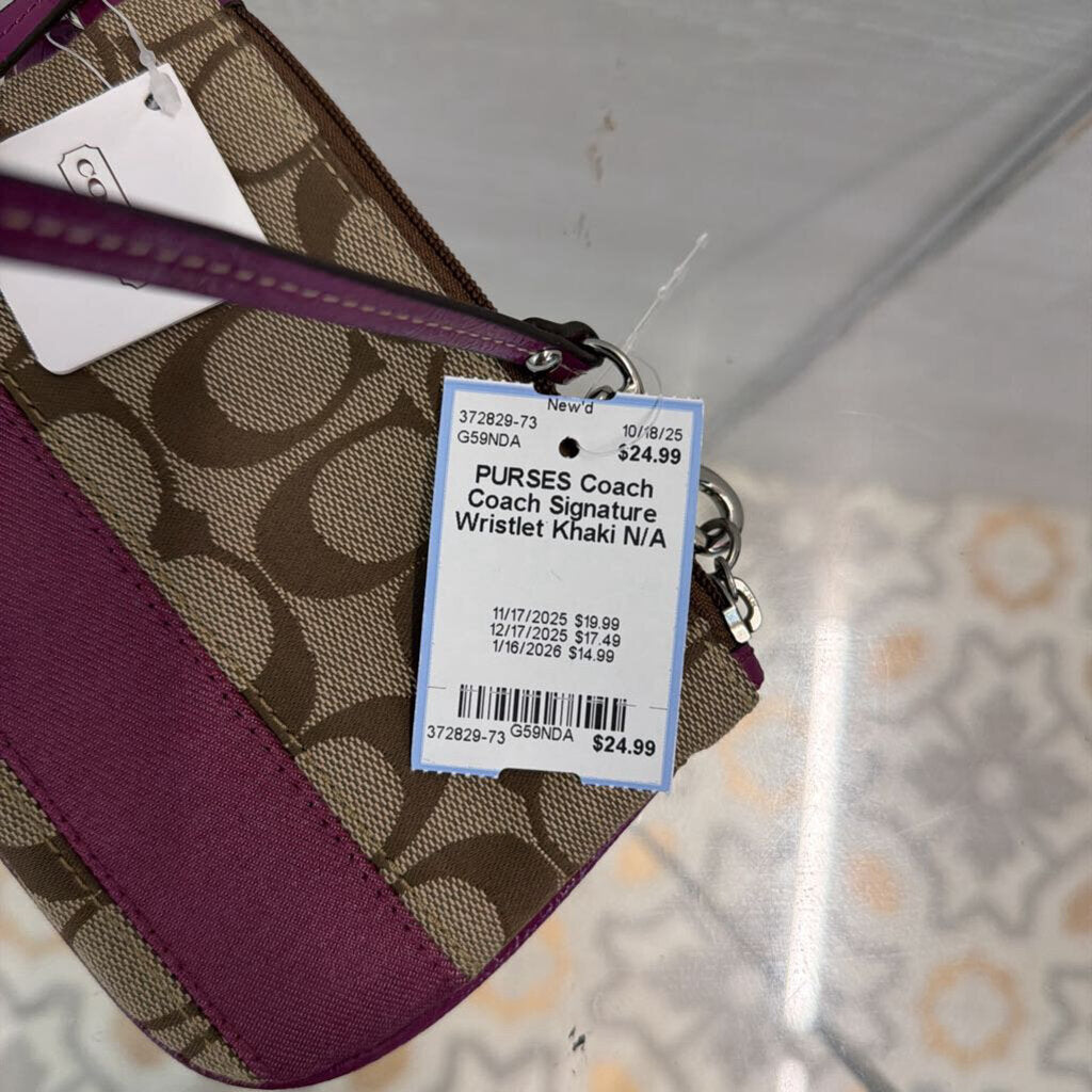 Coach Signature Wristlet