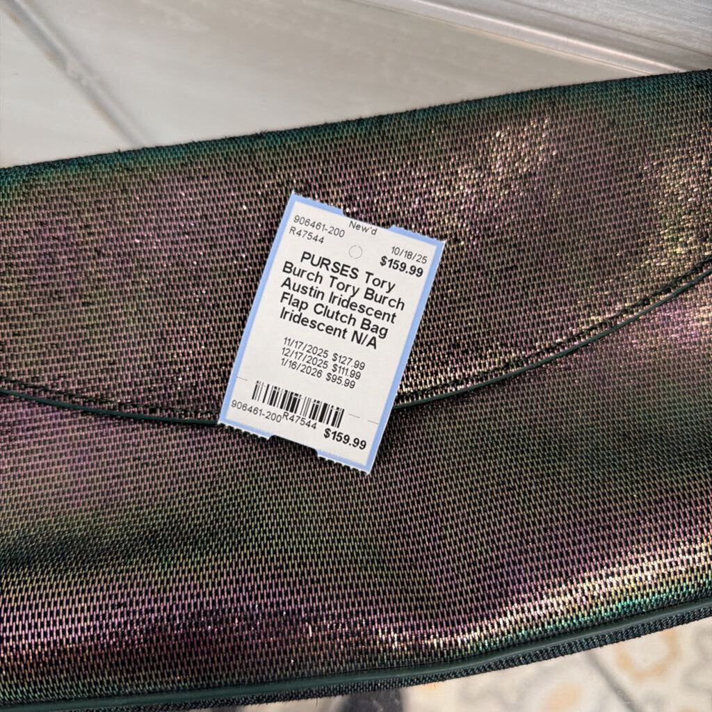 Tory Burch Austin Iridescent Flap Clutch Bag