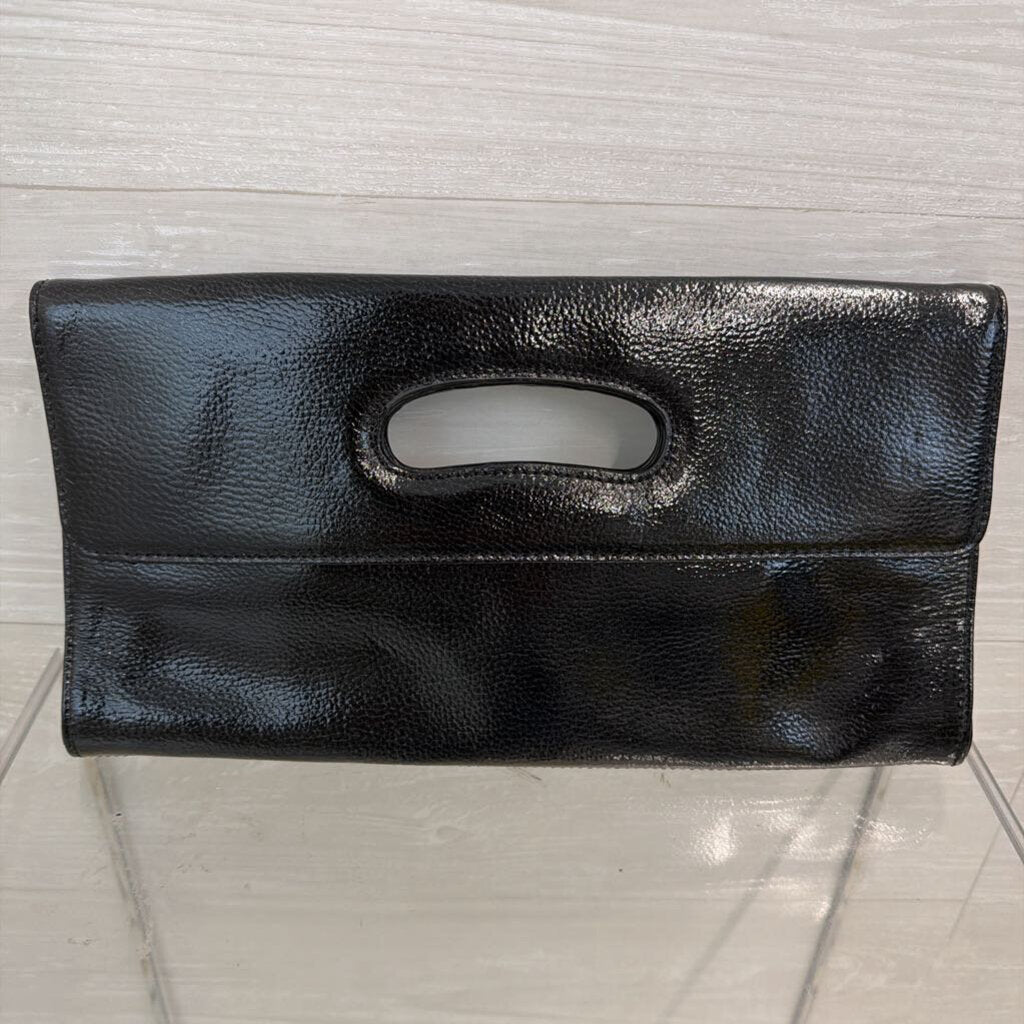 Hobo Black Patent Clutch