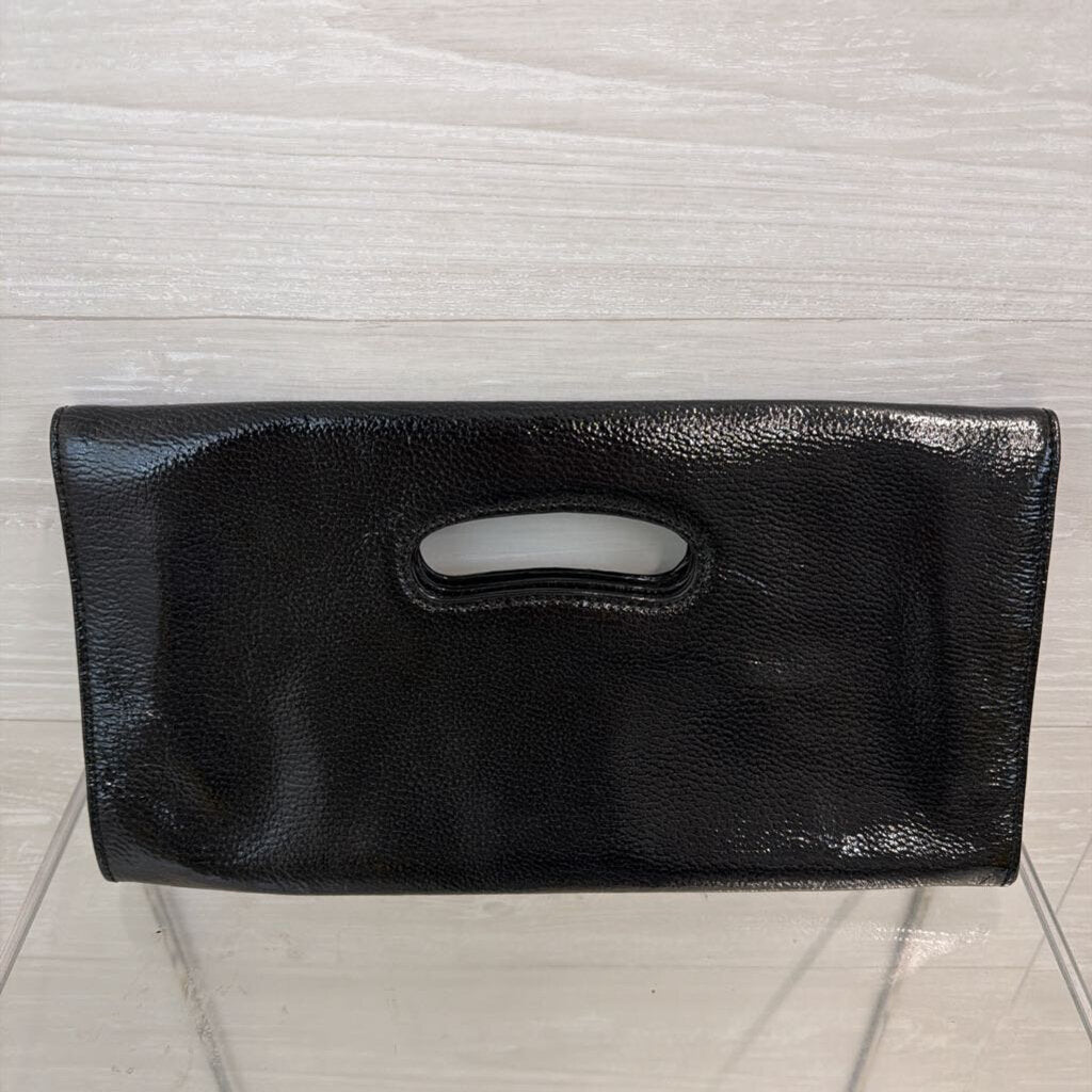 Hobo Black Patent Clutch