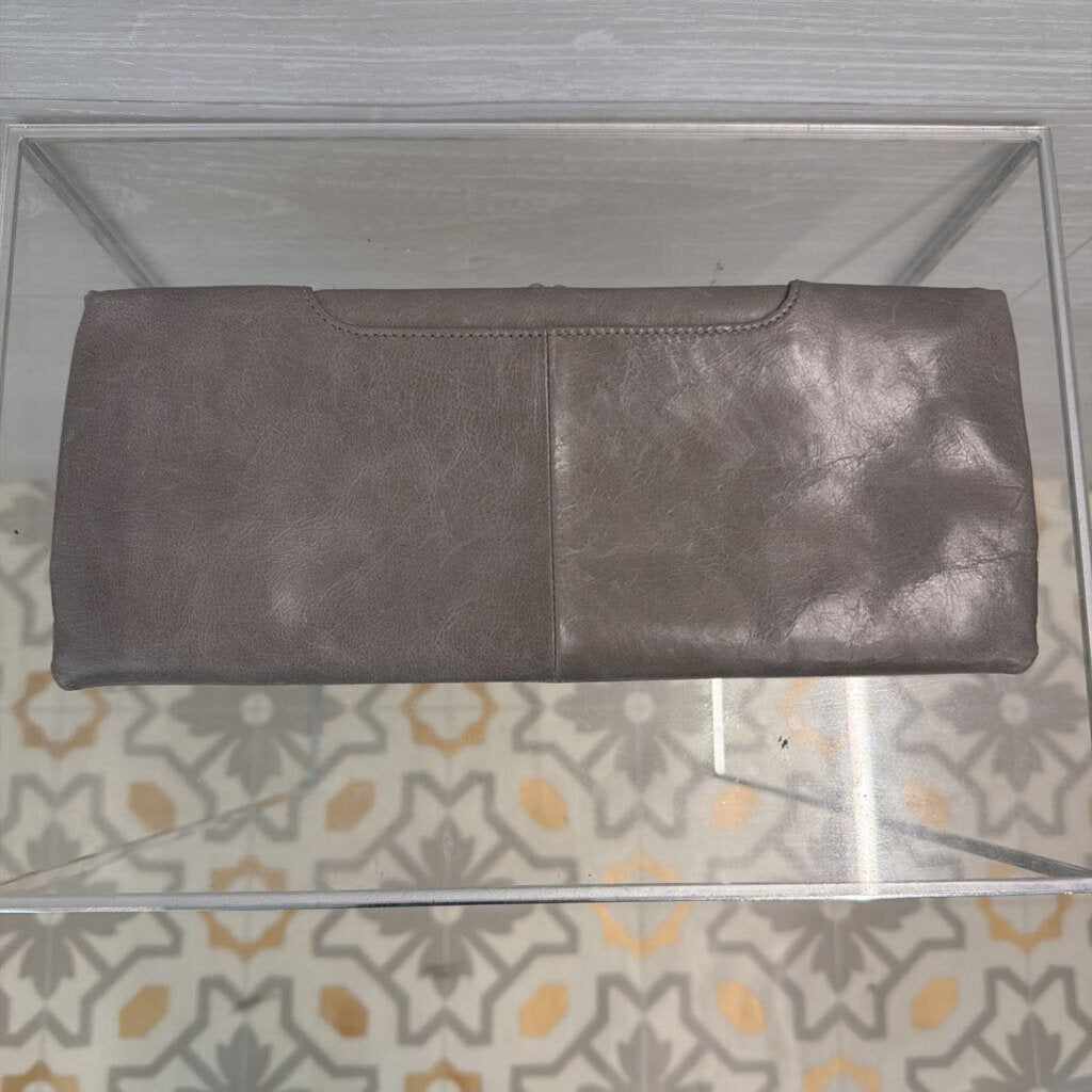 Hobo Leather Kiss Lock Clutch