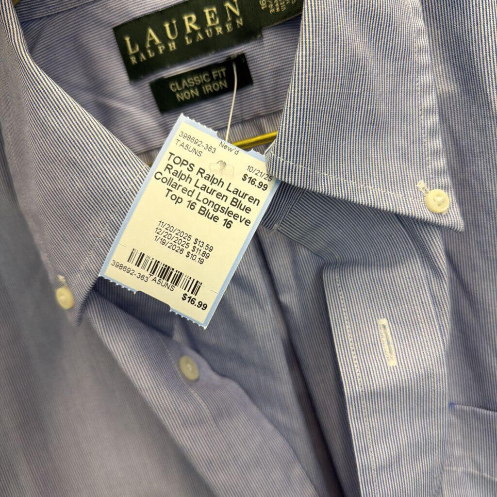 Ralph Lauren Blue Collared Longsleeve Top 16