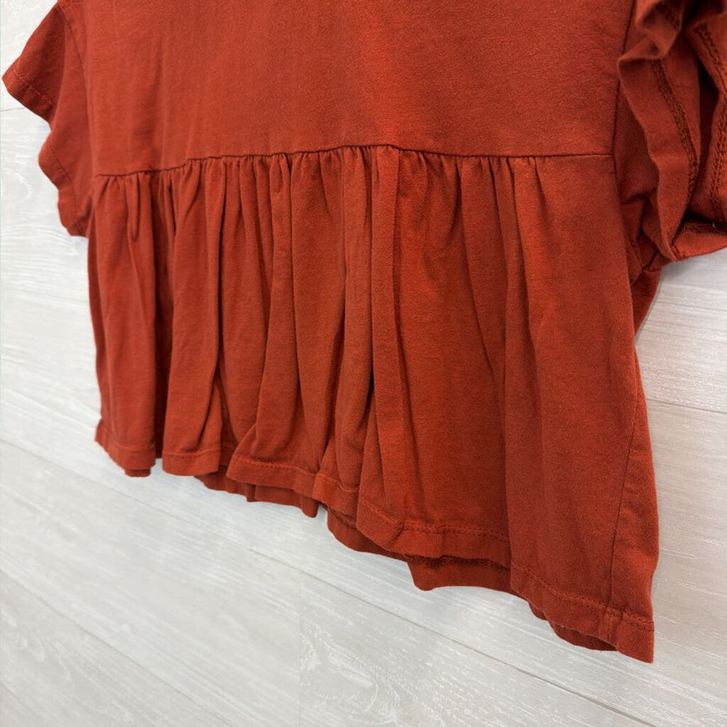 Altar'd State Burnt Orange Babydoll Crop Shortsleeve Extra Small