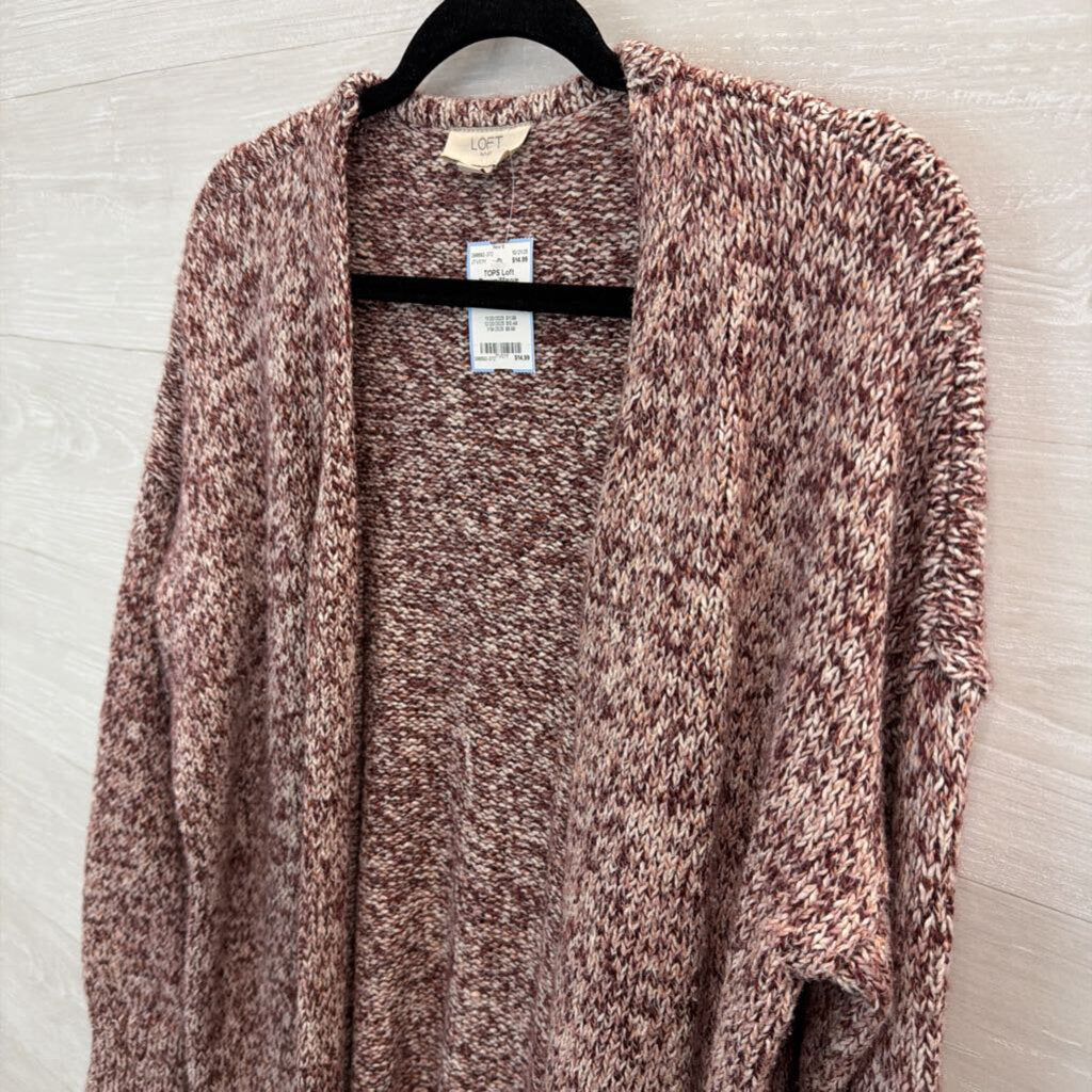 Brown/Mauve Cardigan Sweater Large