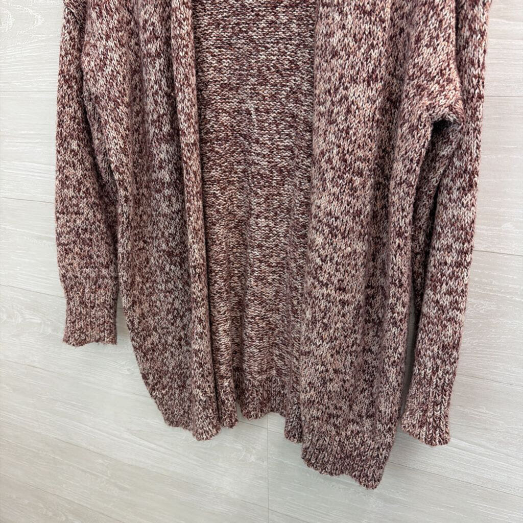 Brown/Mauve Cardigan Sweater Large