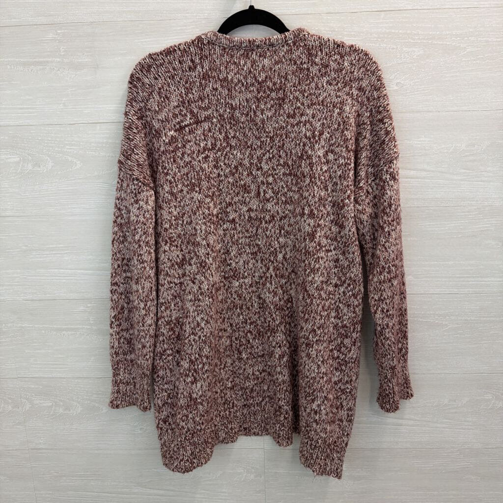 Brown/Mauve Cardigan Sweater Large
