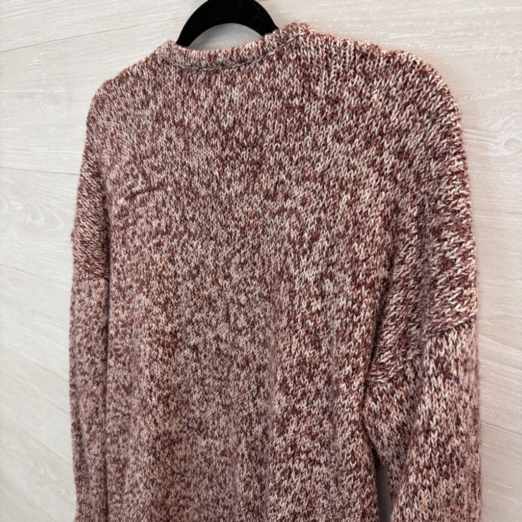 Brown/Mauve Cardigan Sweater Large