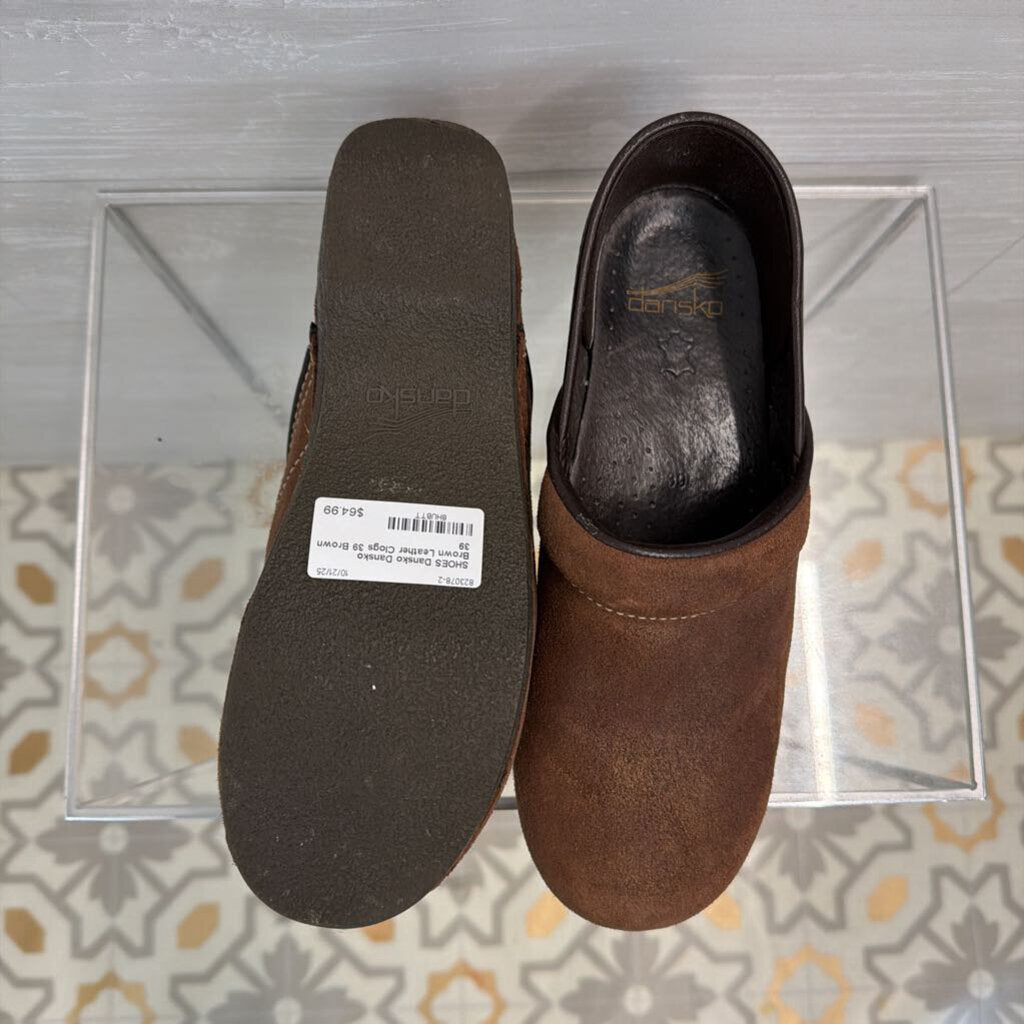 Dansko Brown Leather Clogs 39