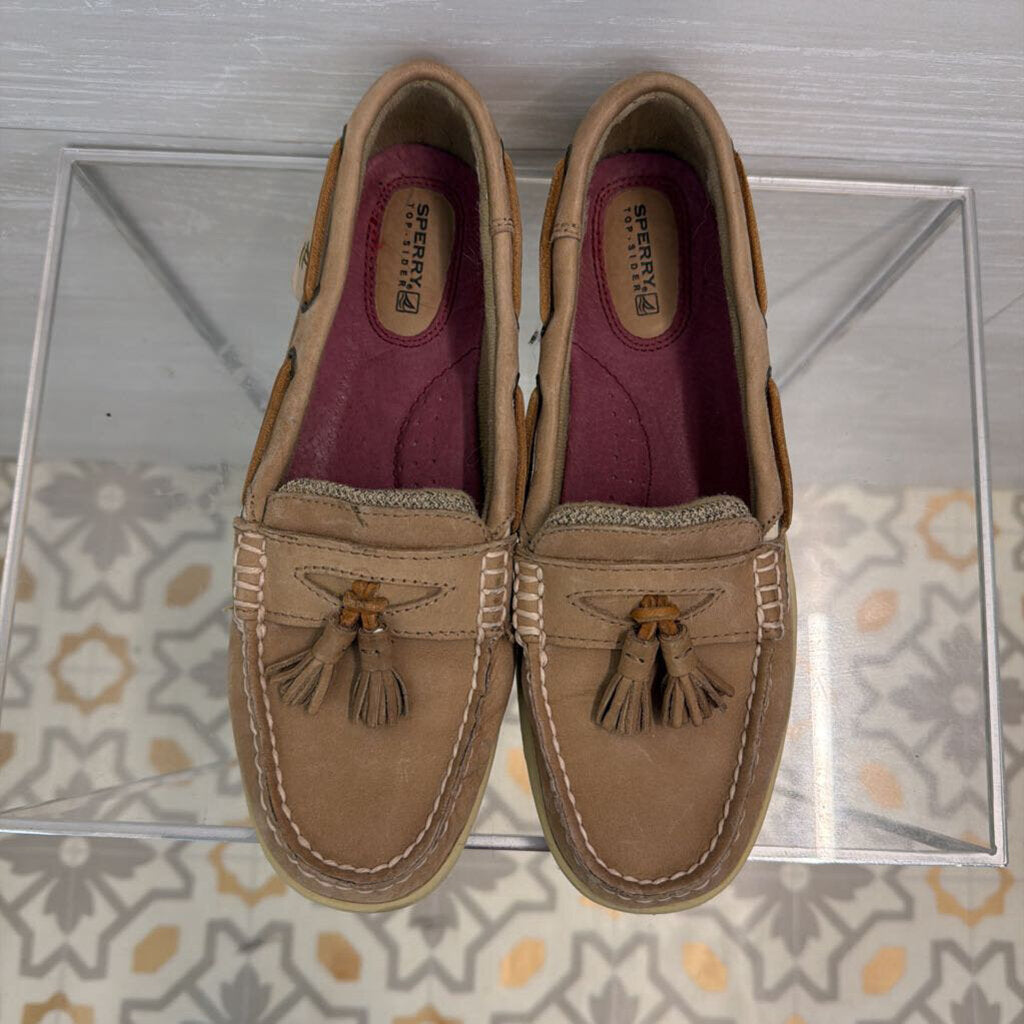 Sperry Tan Leather Loafers 8.5