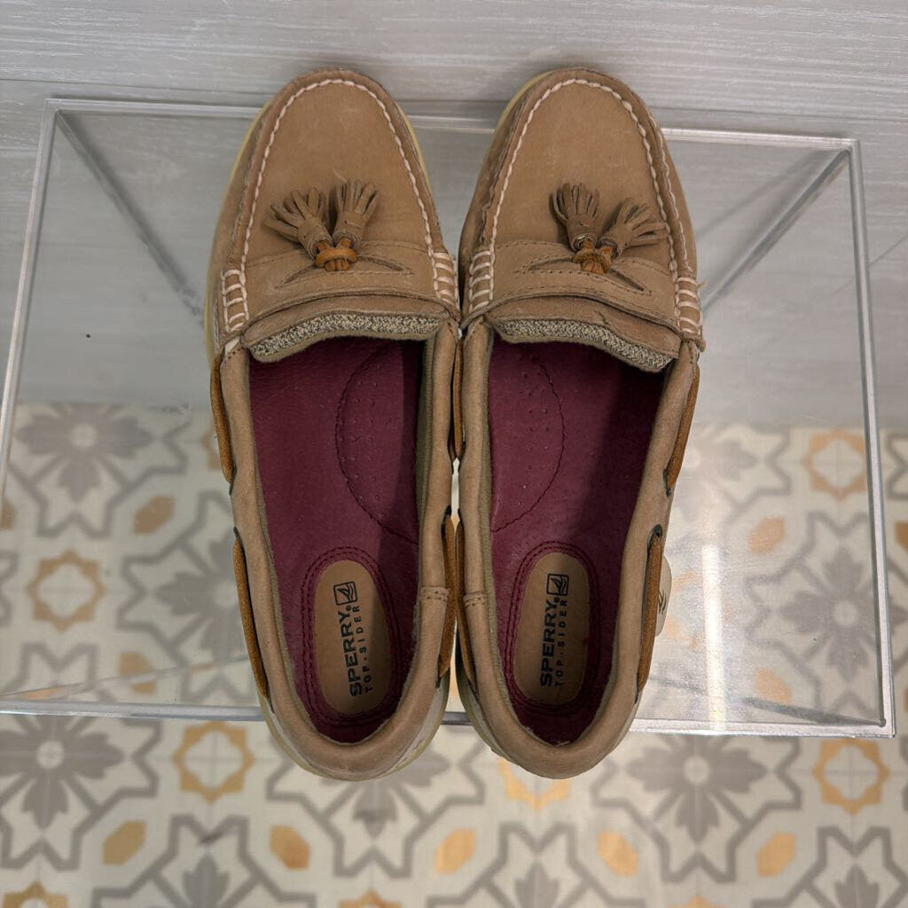 Sperry Tan Leather Loafers 8.5