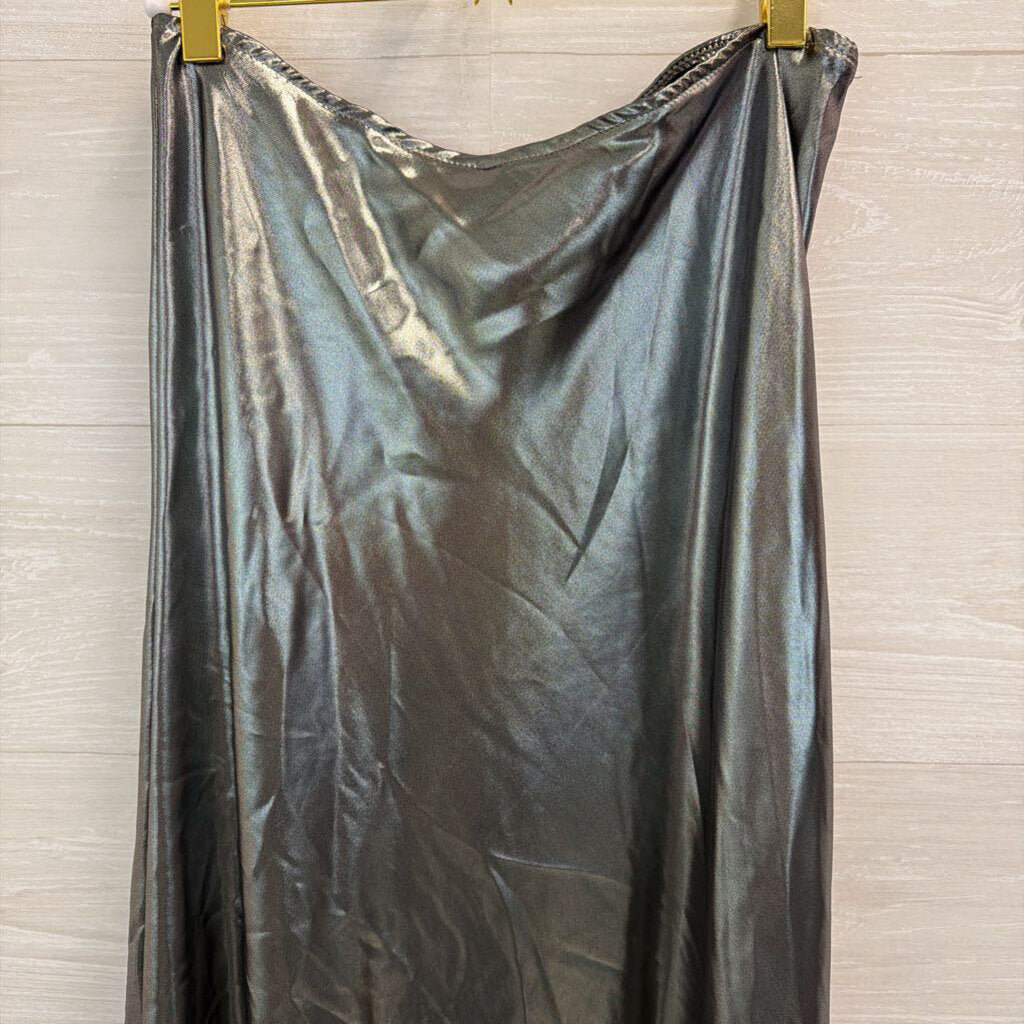 Silver Maxi Slip Skirt Extra Small