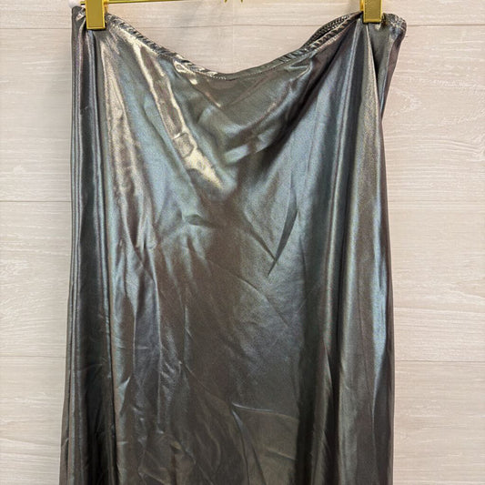 Silver Maxi Slip Skirt Extra Small