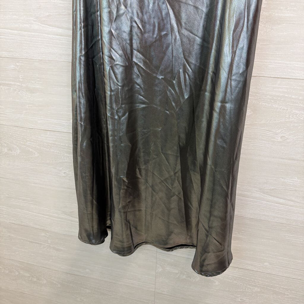 Silver Maxi Slip Skirt Extra Small