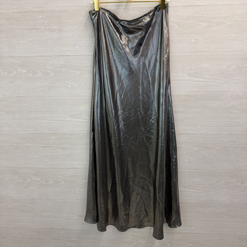 Silver Maxi Slip Skirt Extra Small