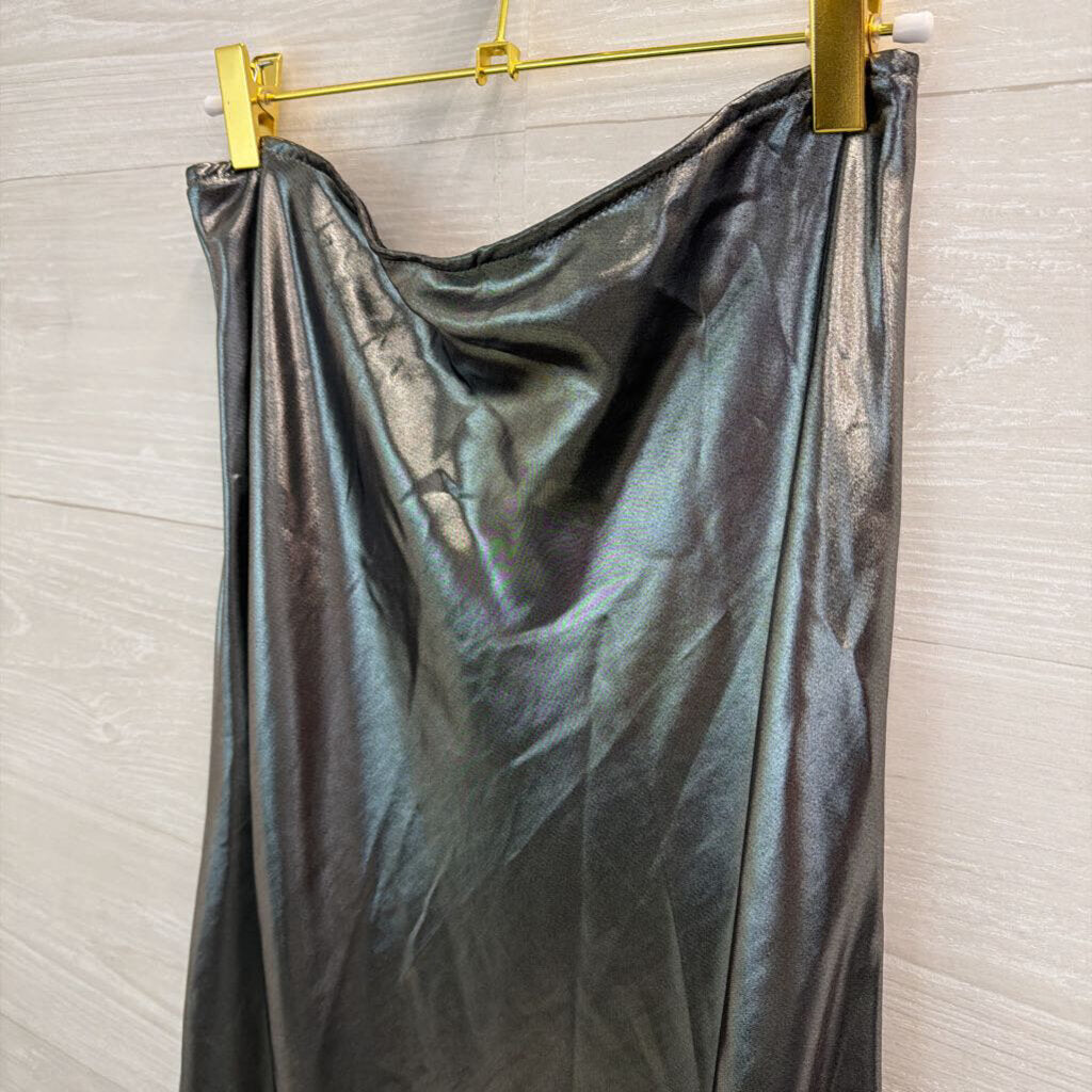 Silver Maxi Slip Skirt Extra Small