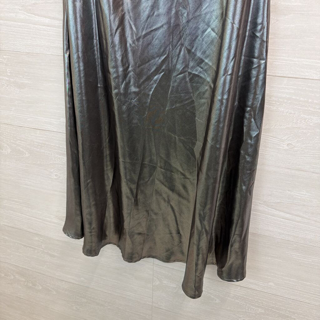 Silver Maxi Slip Skirt Extra Small