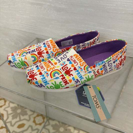 Toms Unity Pride Slip On's 7.5