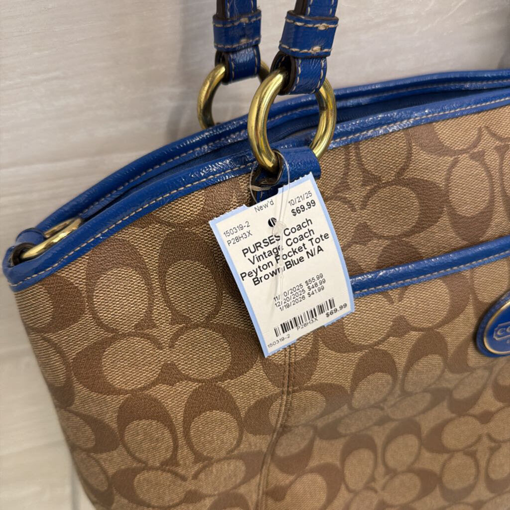 Vintage Coach Peyton Pocket Tote