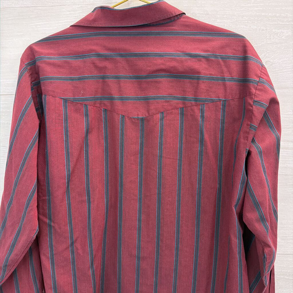 Vintage Ely Plains Striped Button Up Shirt Large