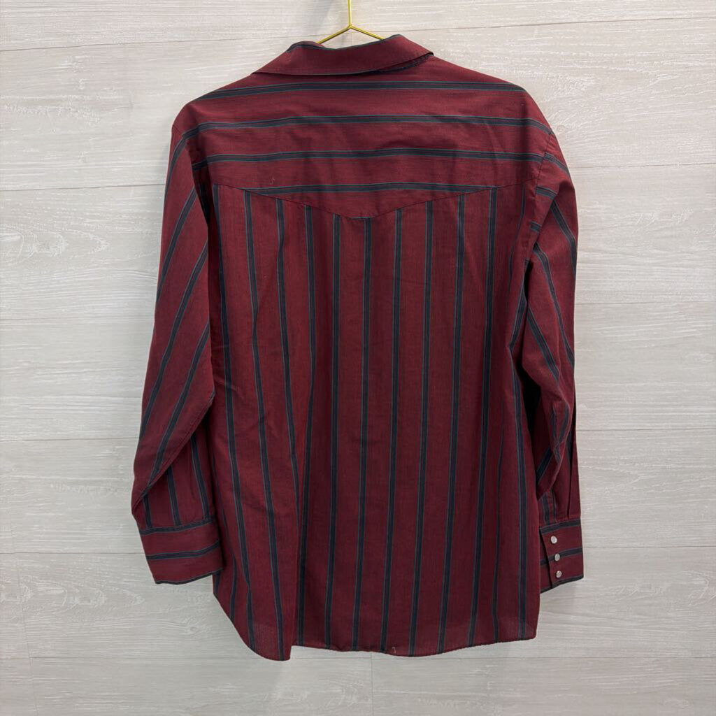 Vintage Ely Plains Striped Button Up Shirt Large