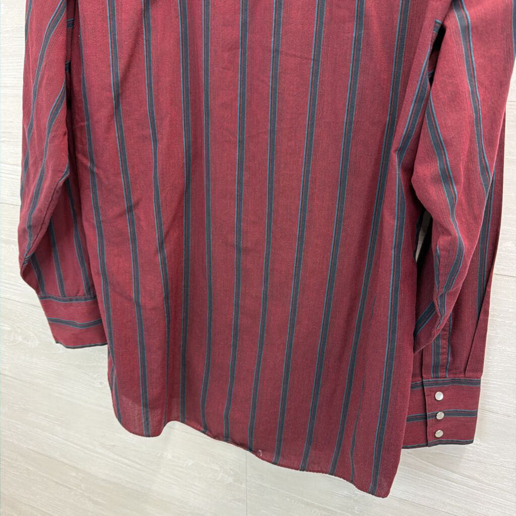 Vintage Ely Plains Striped Button Up Shirt Large