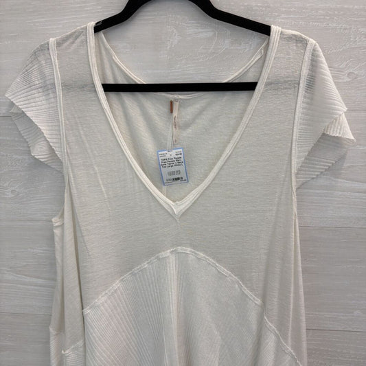 Free People Mary Anne Tiered V-Neck Top Large