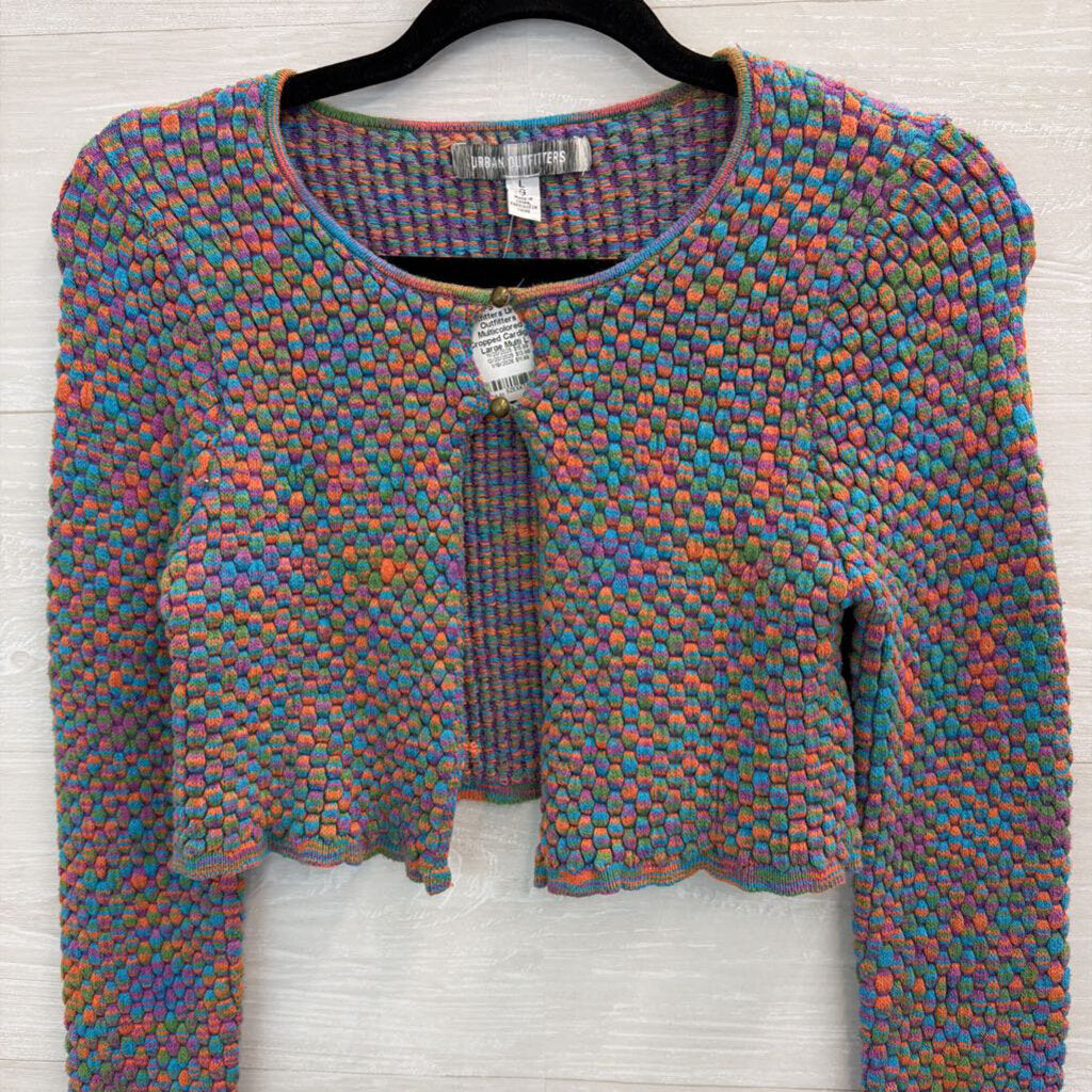 Urban Outfitters Multicolored Cropped Cardigan Large