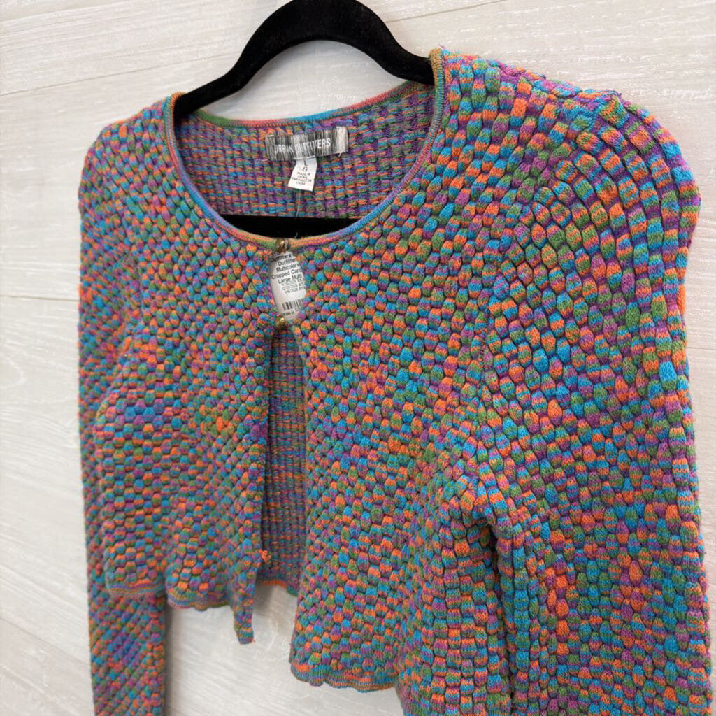 Urban Outfitters Multicolored Cropped Cardigan Large