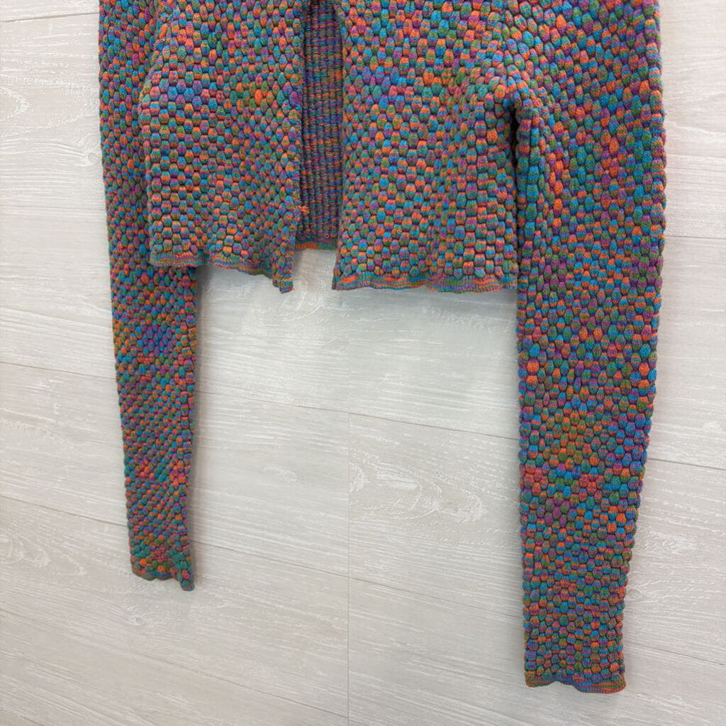 Urban Outfitters Multicolored Cropped Cardigan Large