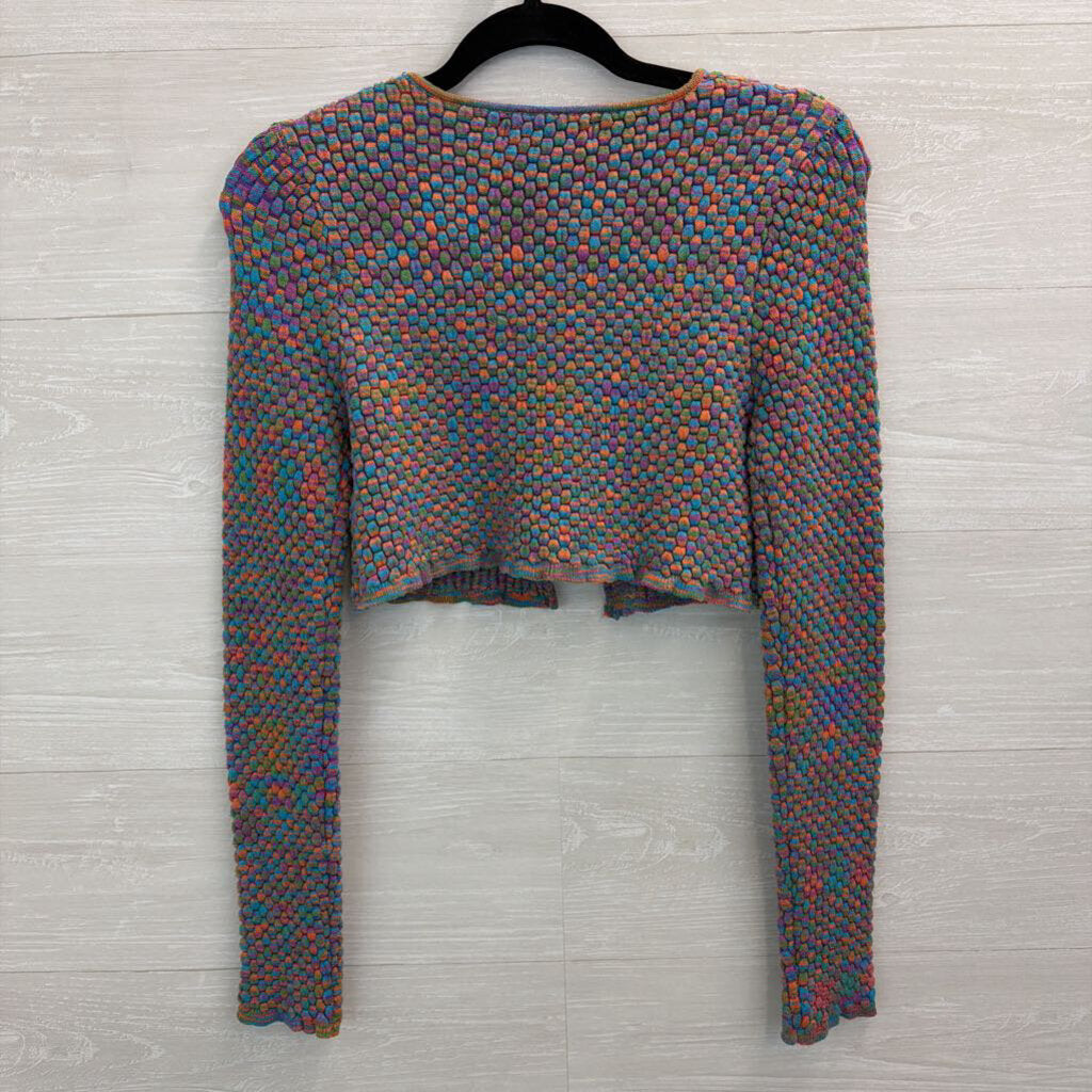 Urban Outfitters Multicolored Cropped Cardigan Large