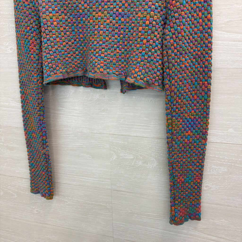 Urban Outfitters Multicolored Cropped Cardigan Large