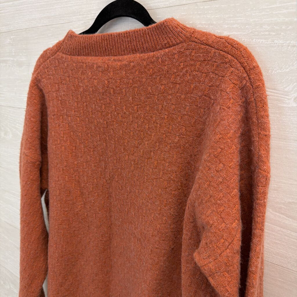 Coco Carmen Orange Textured Knit Sweater Large/ Extra Large