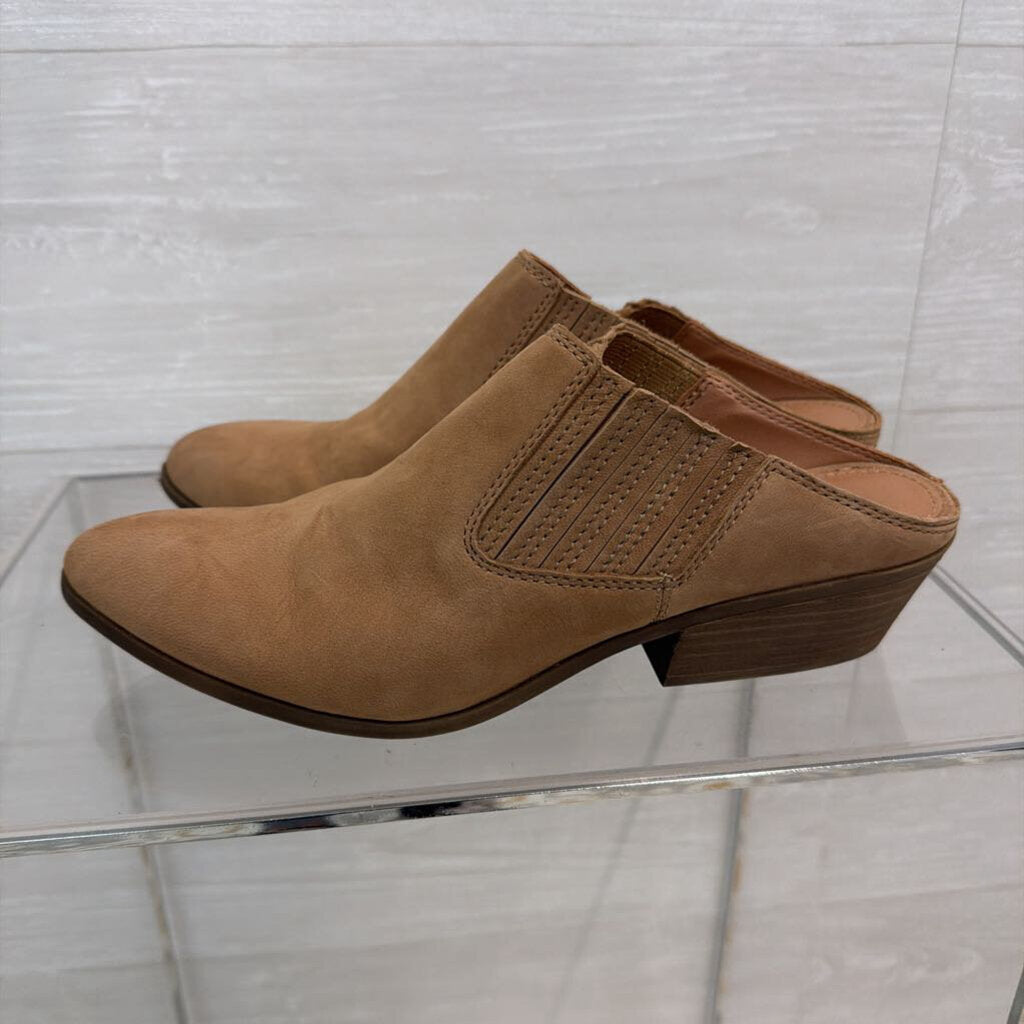 Frye Brown Leather Rowen Gore Mule Shoes 9.5