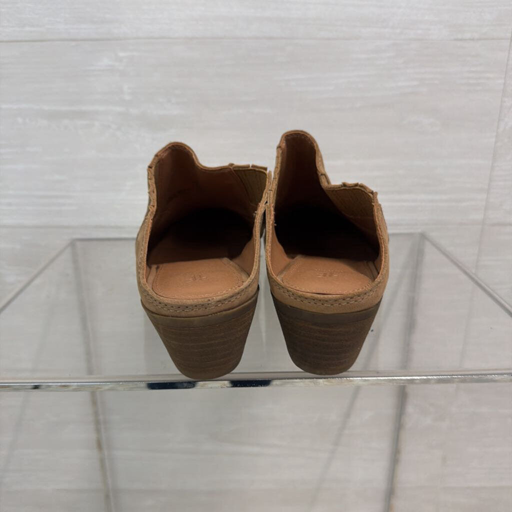 Frye Brown Leather Rowen Gore Mule Shoes 9.5