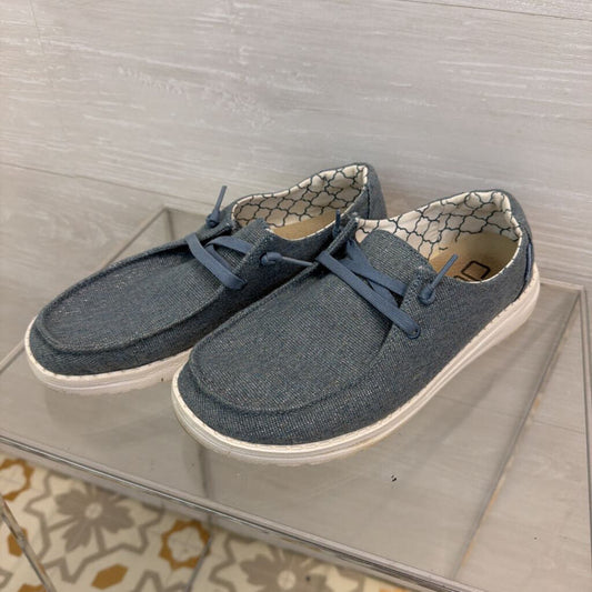 Hey Dude Wendy Sparkling Blue Stone Shoes 7