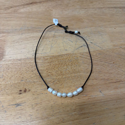 Brown Coated Pearl Necklace