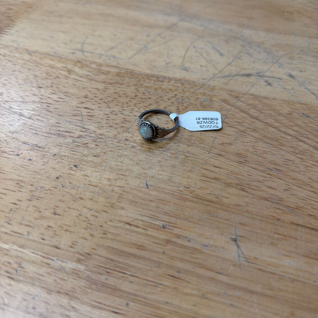 Silver/ Iridescent Stone Ring