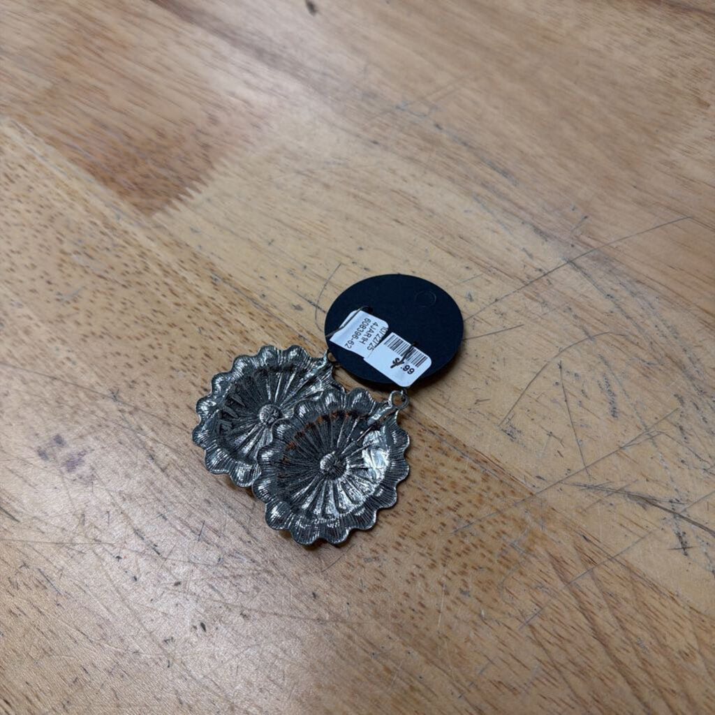 Silver/ Turquoise Statement Drop Earrings