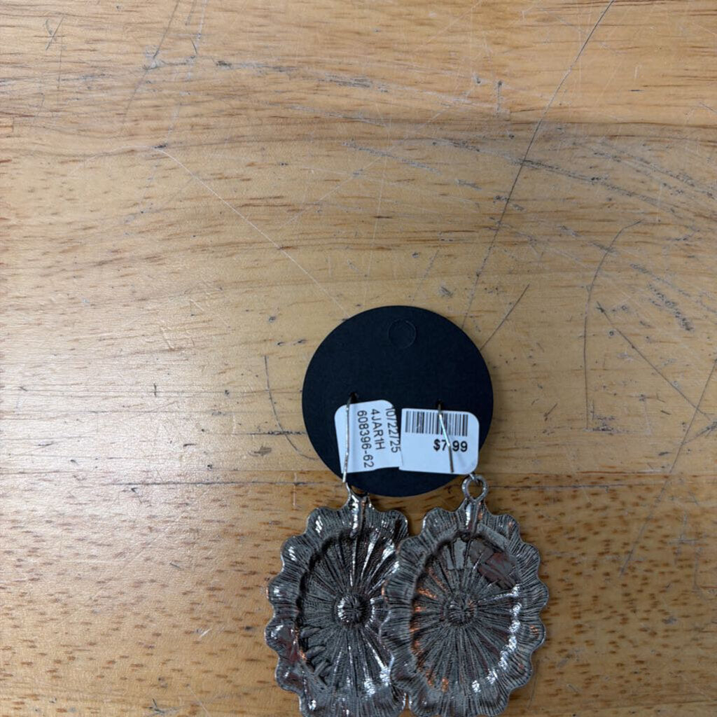 Silver/ Turquoise Statement Drop Earrings